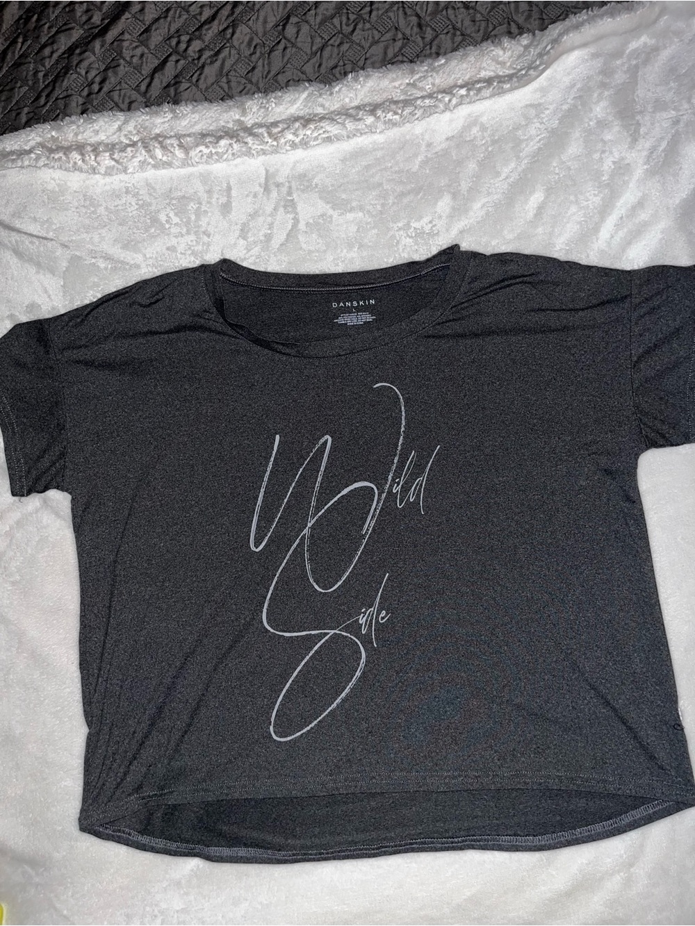 Dan skin Charcoal Grey crop top